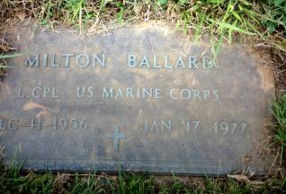 LCPL Milton Ballard grave